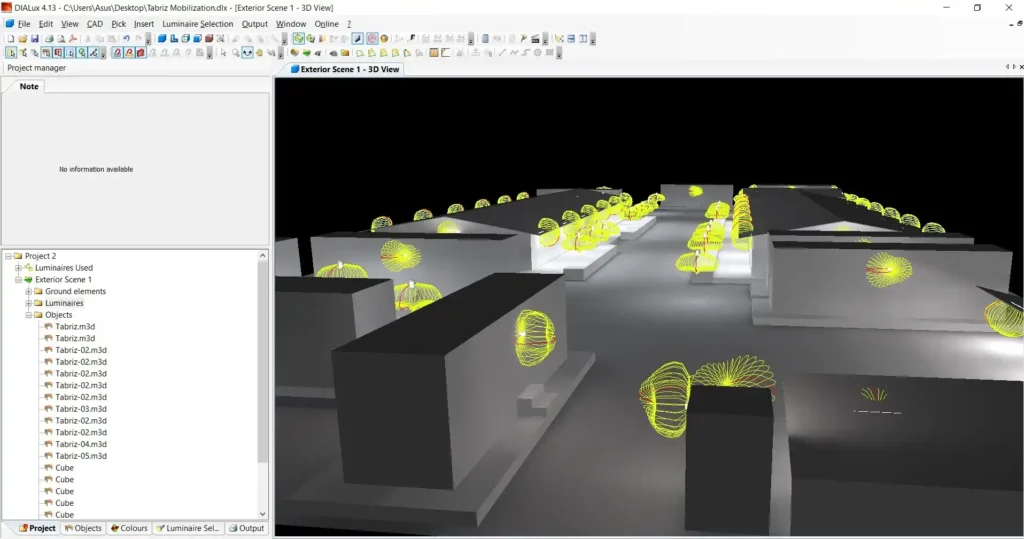 Lighting design with Dialux