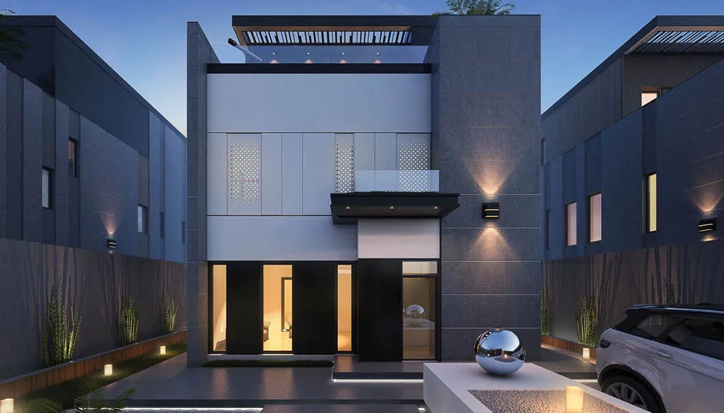 Modern facade lighting