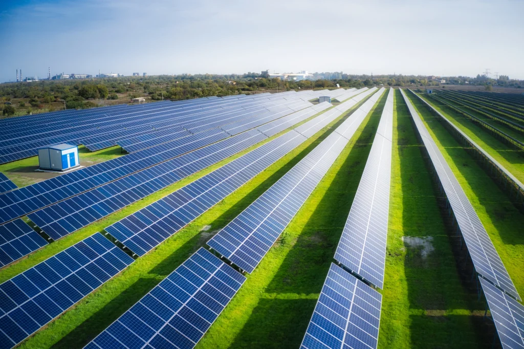 Setting up a solar power plant