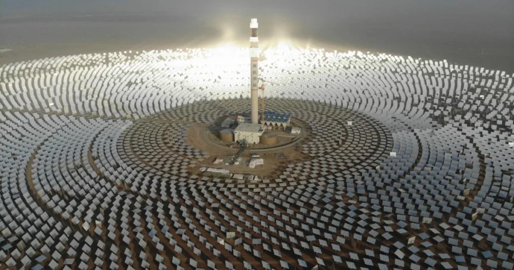 Setting up a solar power plant