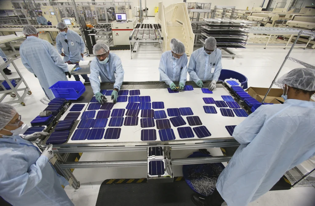 Solar panel manufacturing