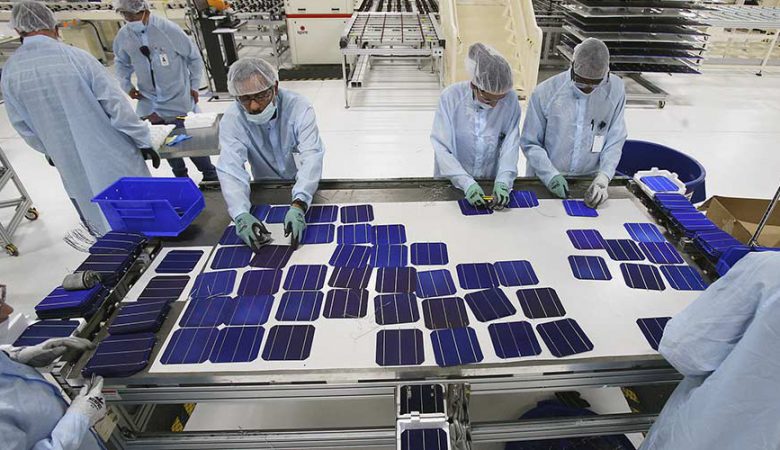 Solar panel production process