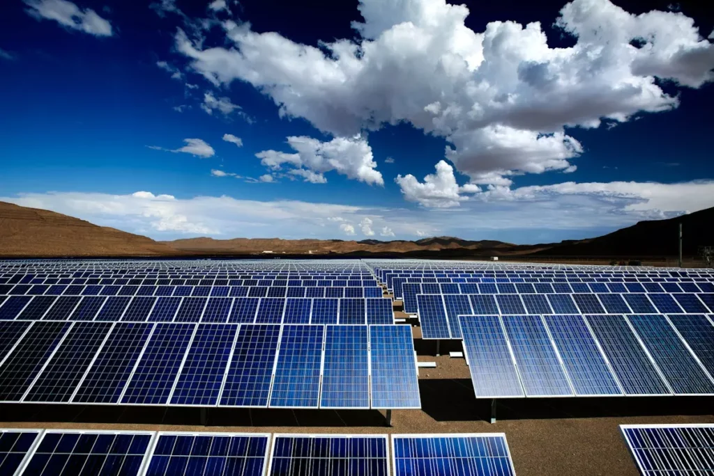 Setting up a solar power plant