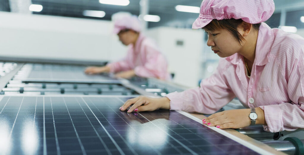 Solar panel production process