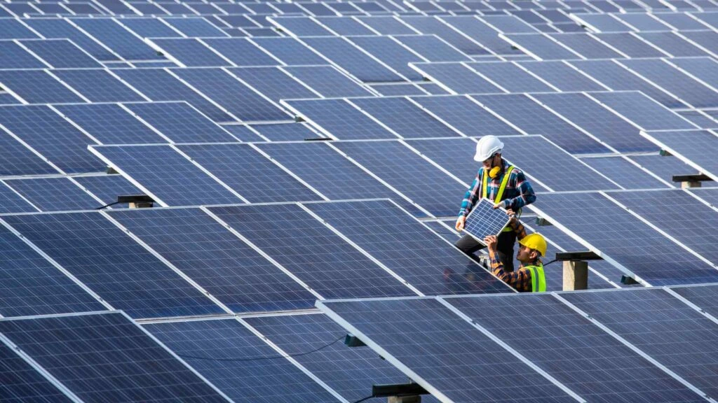 Setting up a solar power plant